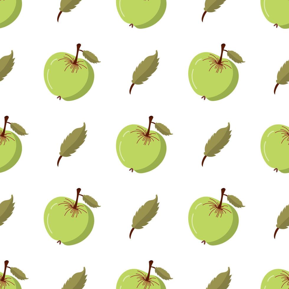 Red apple with a leaf isolated on white vector