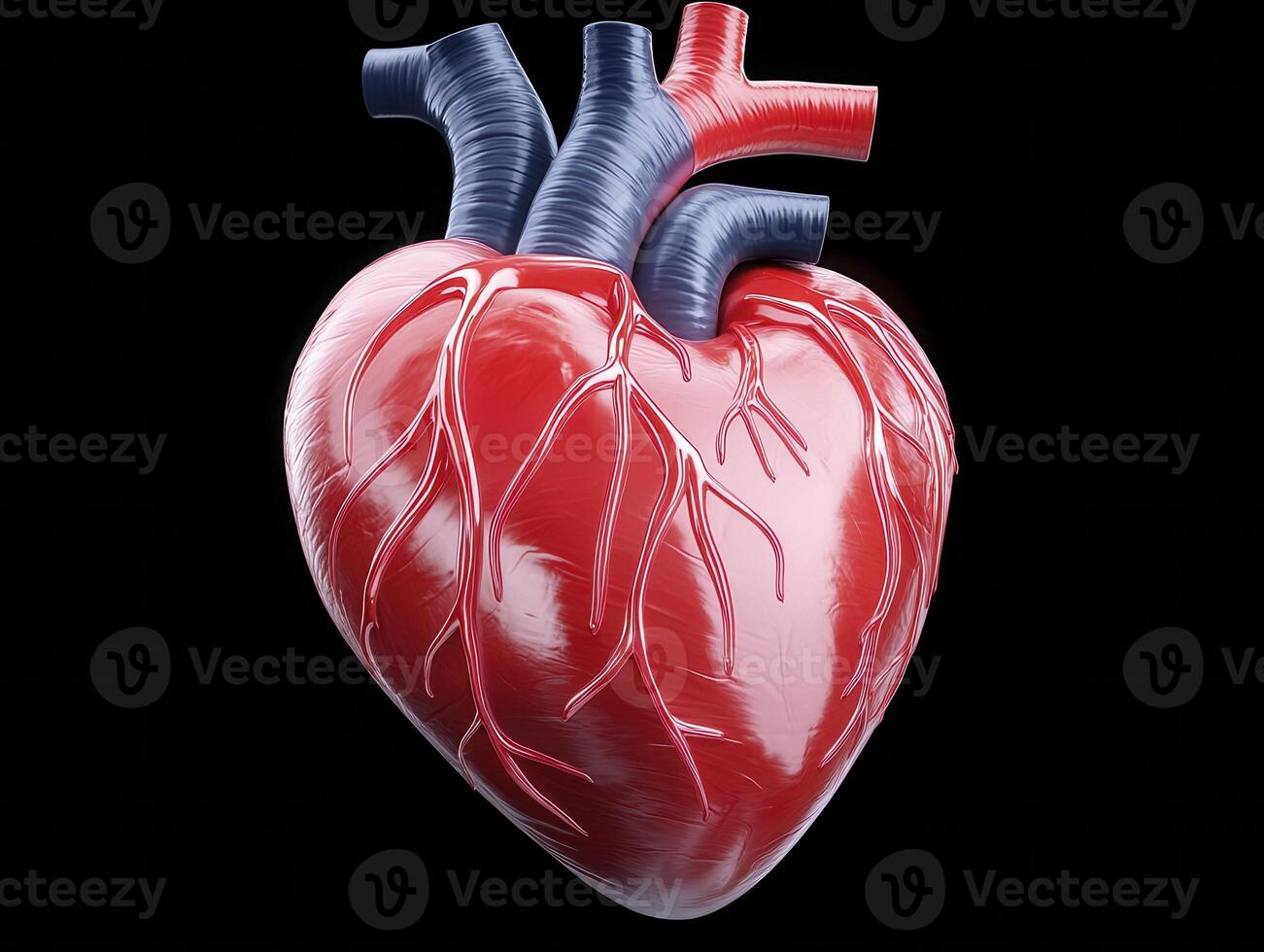 Detailed 3D Render of Human Heart Anatomy photo