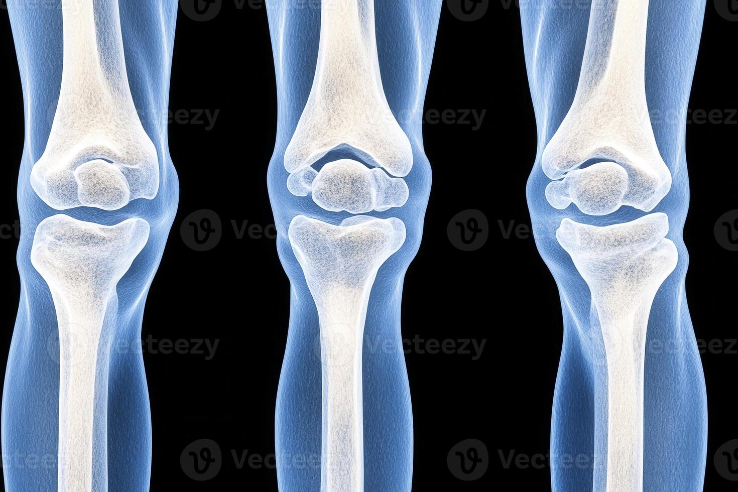Detailed XRay Images of Human Knees Showing Bone Structure photo