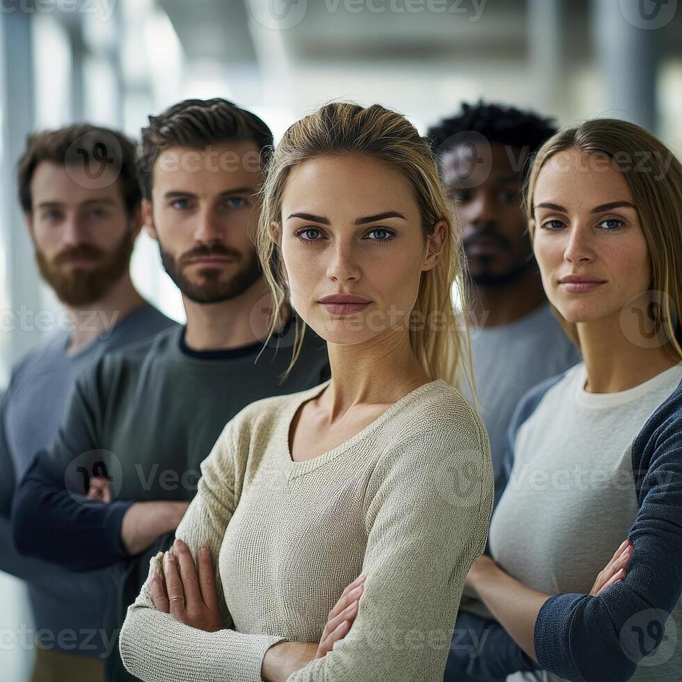 Diverse Team of Professionals A Stock Photo Showcasing Unity, Success, and Collaboration in Modern Business Environments Ideal for Corporate Websites, Marketing Materials, and Editorial Content
