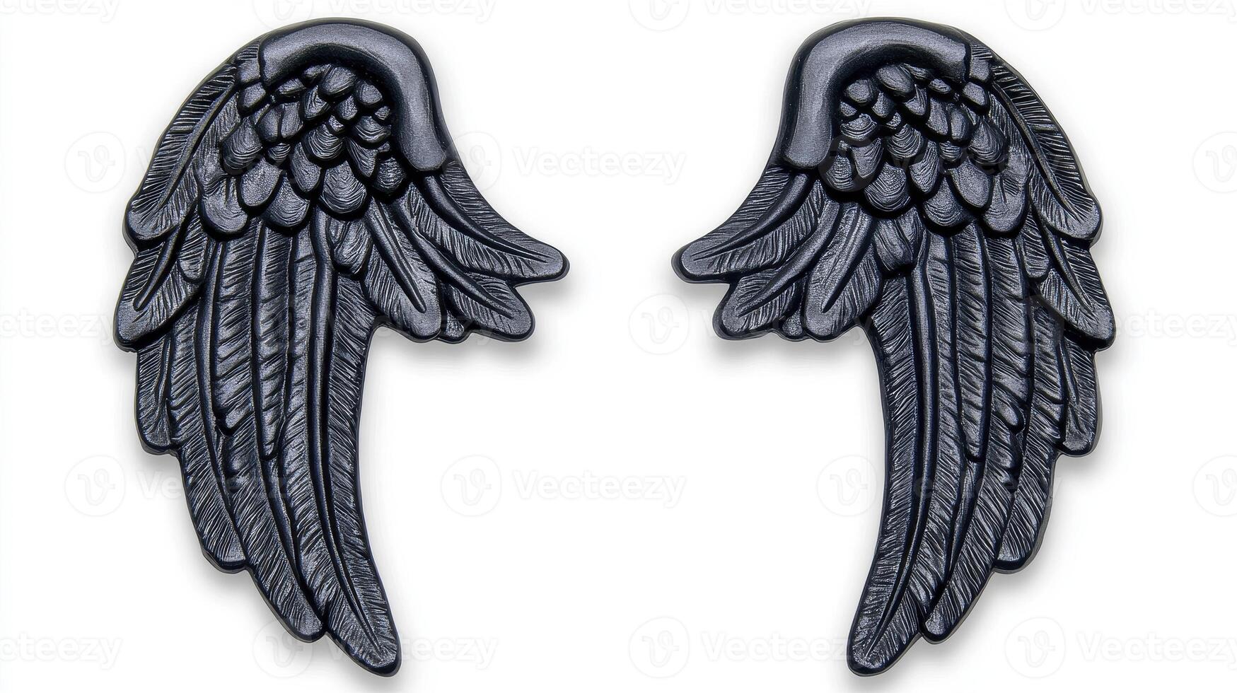 Elegant Angel Wings Illustration Explore the beauty and symbolism of feathered wings with this detailed image Perfect for designs related to spirituality, freedom, and artistic expression These photo