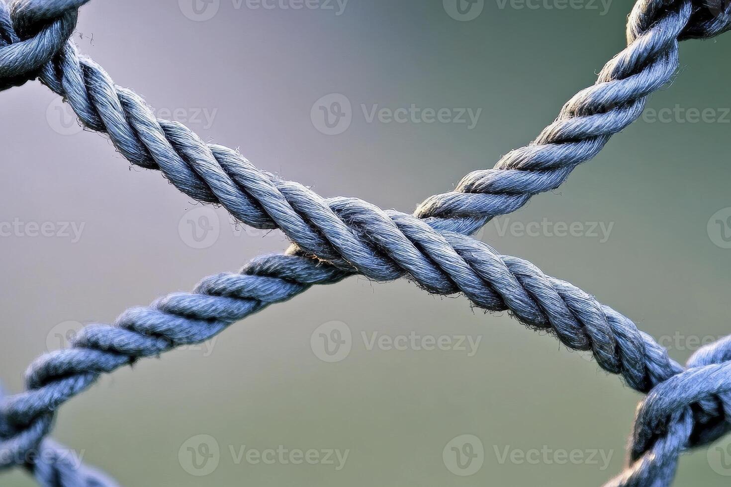 Entangled Network A Close-Up Depiction of Intertwined Ropes Creating a Mesh-Like Structure, Showcasing Strength, Connection, and the Beauty of Complex Interplay Explore the Detailed Textures photo
