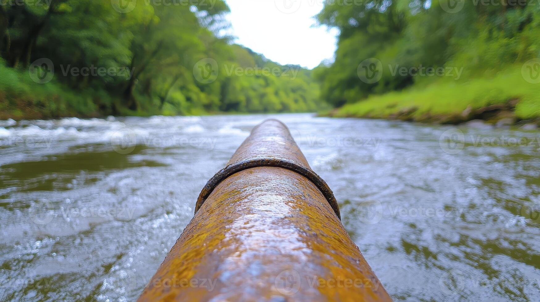 Experience the Serenity of Nature A Captivating Journey Down a Flowing River Discover Lush Greenery, Sparkling Water, and the Thrill of Adventure Immerse Yourself in the Tranquility of the Outdoors photo