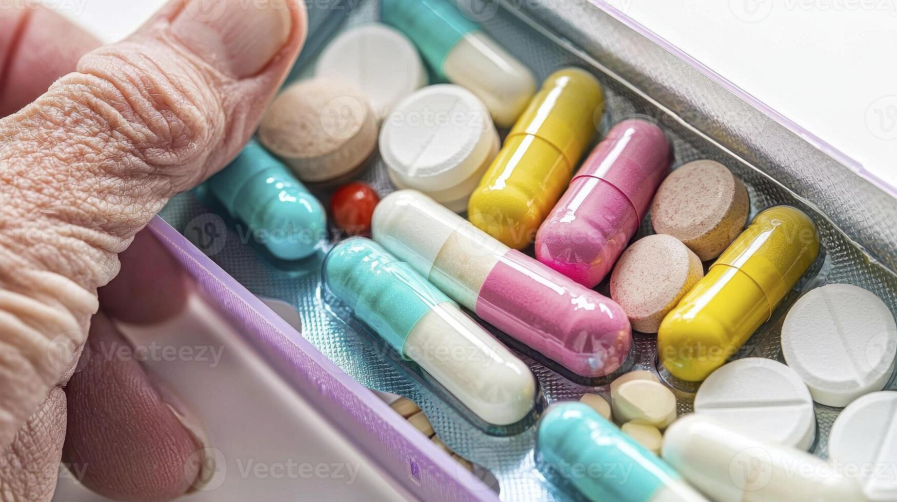 Close-up View of Medications Exploring the Landscape of Pills, Capsules, and Tablets for Health and Wellness A Focus on Pharmaceutical Products, Dosage, and Treatment Options Examining the Role of photo