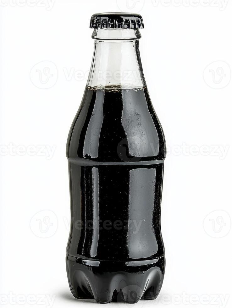 Dark Carbonated Drink in Glass Bottle photo