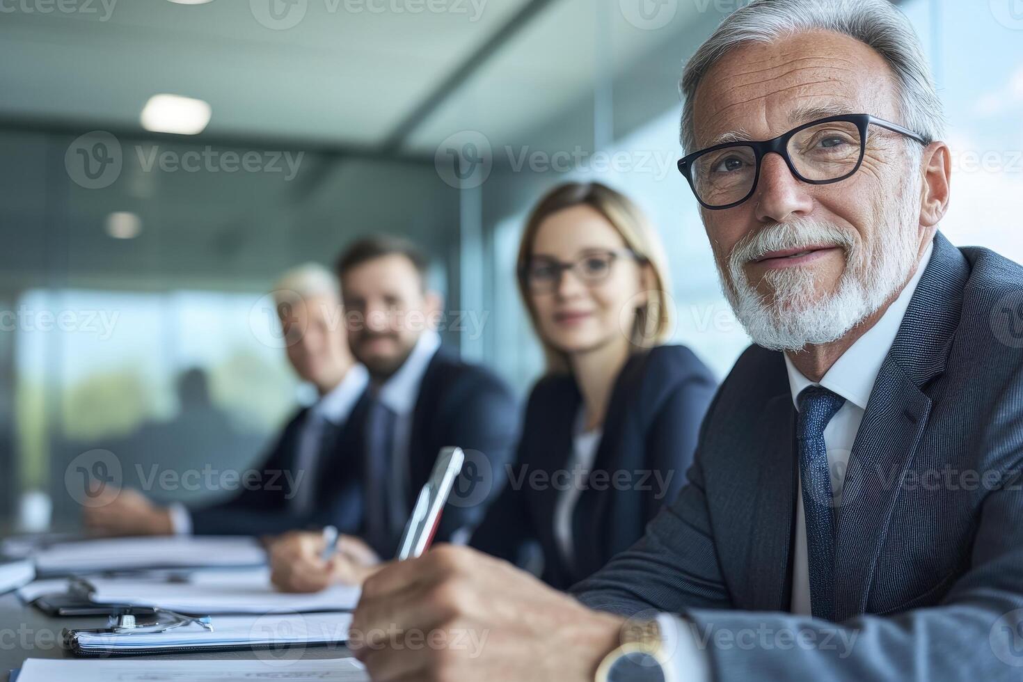 Confident Business Team Meeting Portrait photo