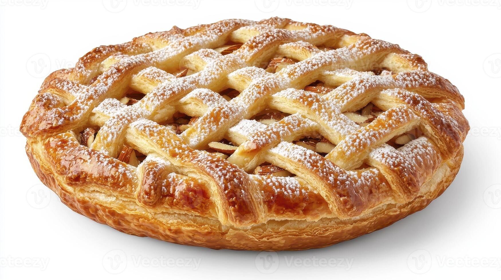 Golden Homemade Apple Pie with Lattice Crust and Powdered Sugar A Delicious Dessert for Thanksgiving or Any Occasion Enjoy a Slice of Warm, Freshly Baked Apple Pie, a Classic American Treat Capture photo