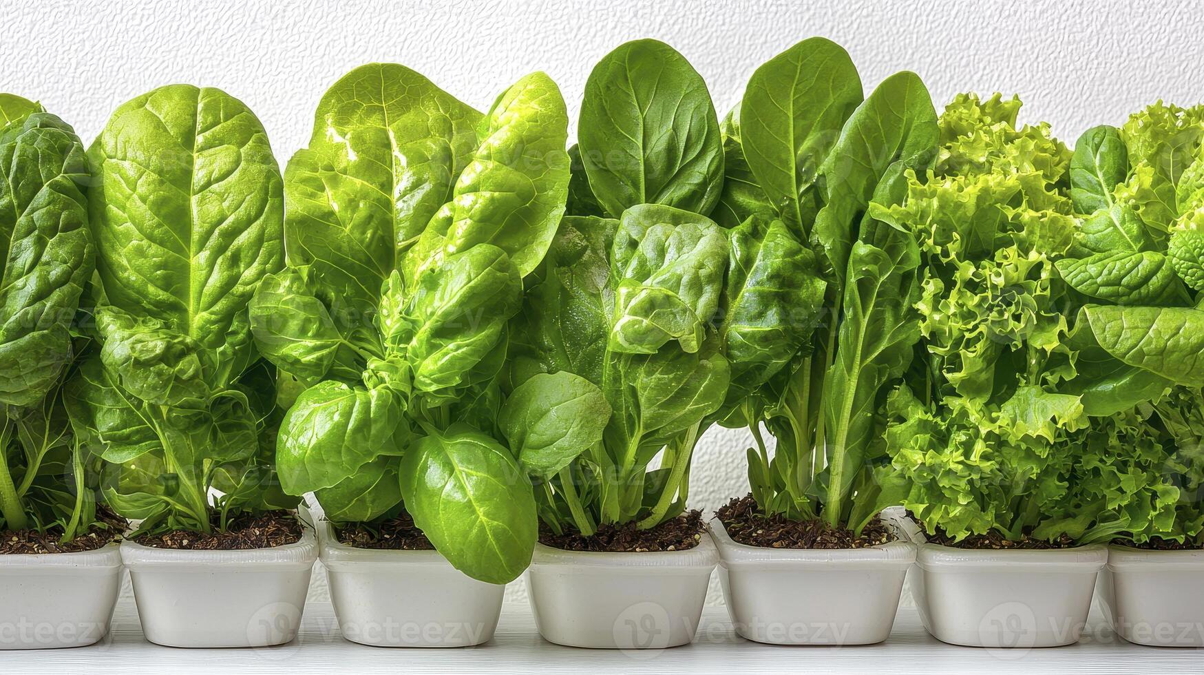 Explore the Vibrant World of Fresh Green Leafy Vegetables A Stunning Collection of Spinach, Romaine Lettuce, Butter Lettuce, and More, Perfect for Healthy Eating, Delicious Salads, and Nutritious photo