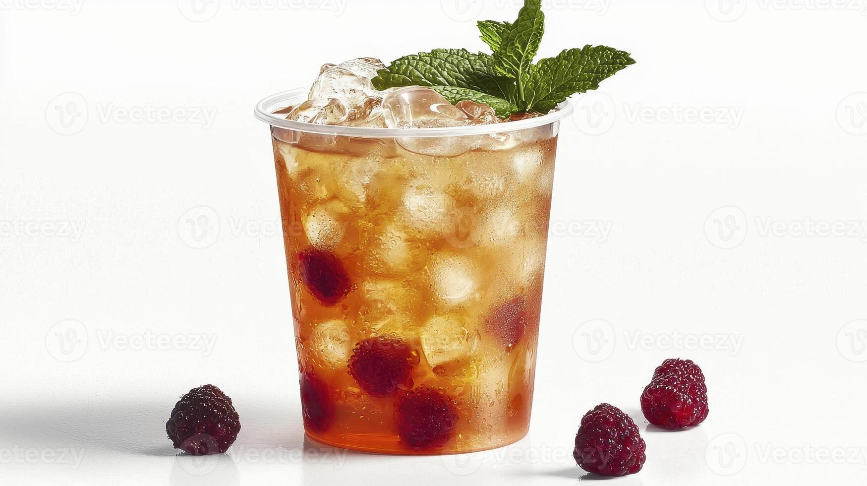 Refreshing Raspberry Iced Tea A Delightful Summer Beverage with Fresh Mint and Juicy Raspberries Explore a Simple Recipe for Creating this Fruity and Flavorful Drink at Home Perfect for Hot Days photo