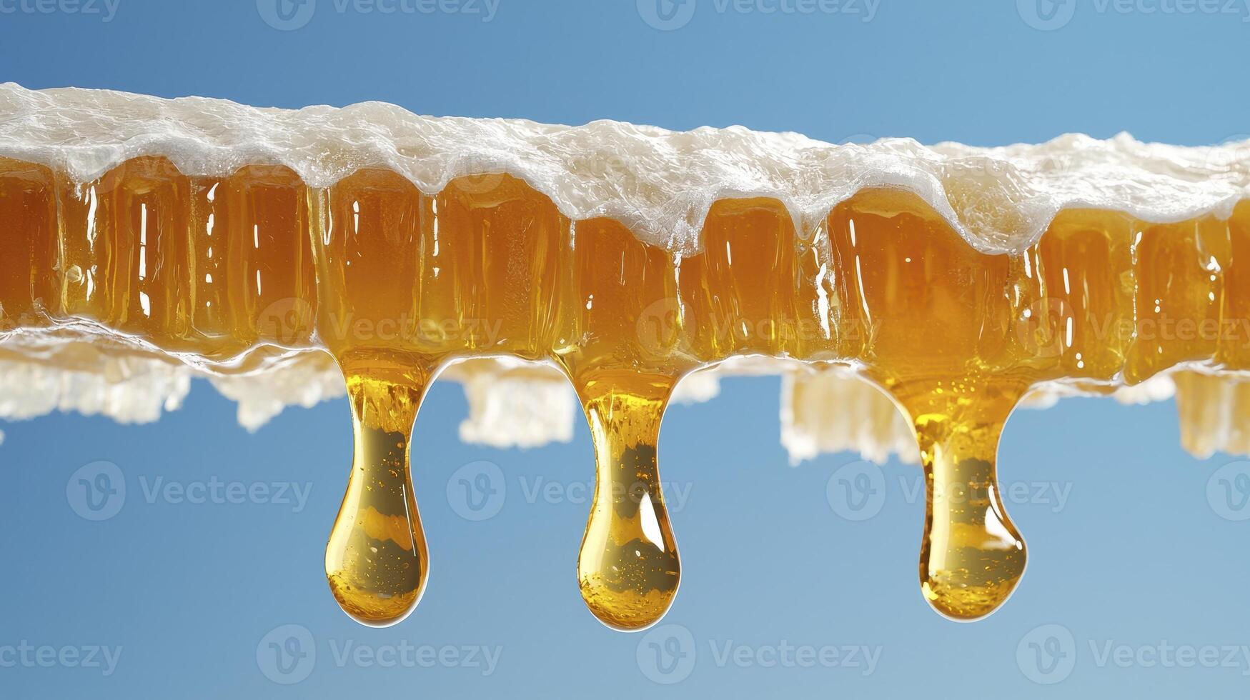 Captivating Close-Up of Golden Honeycomb A Visually Stunning Image Showcasing the Natural Sweetness and Intricate Beauty of Honey, Perfect for Food Blogs, Beekeeping Websites, and Nature Enthusiasts photo