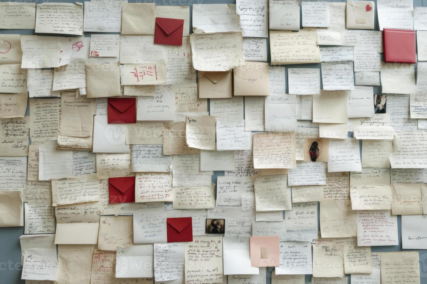 A captivating collage of memories, stories, and moments, each meticulously captured on individual notes The symphony of colors and textures creates a visually stimulating experience, inviting the photo