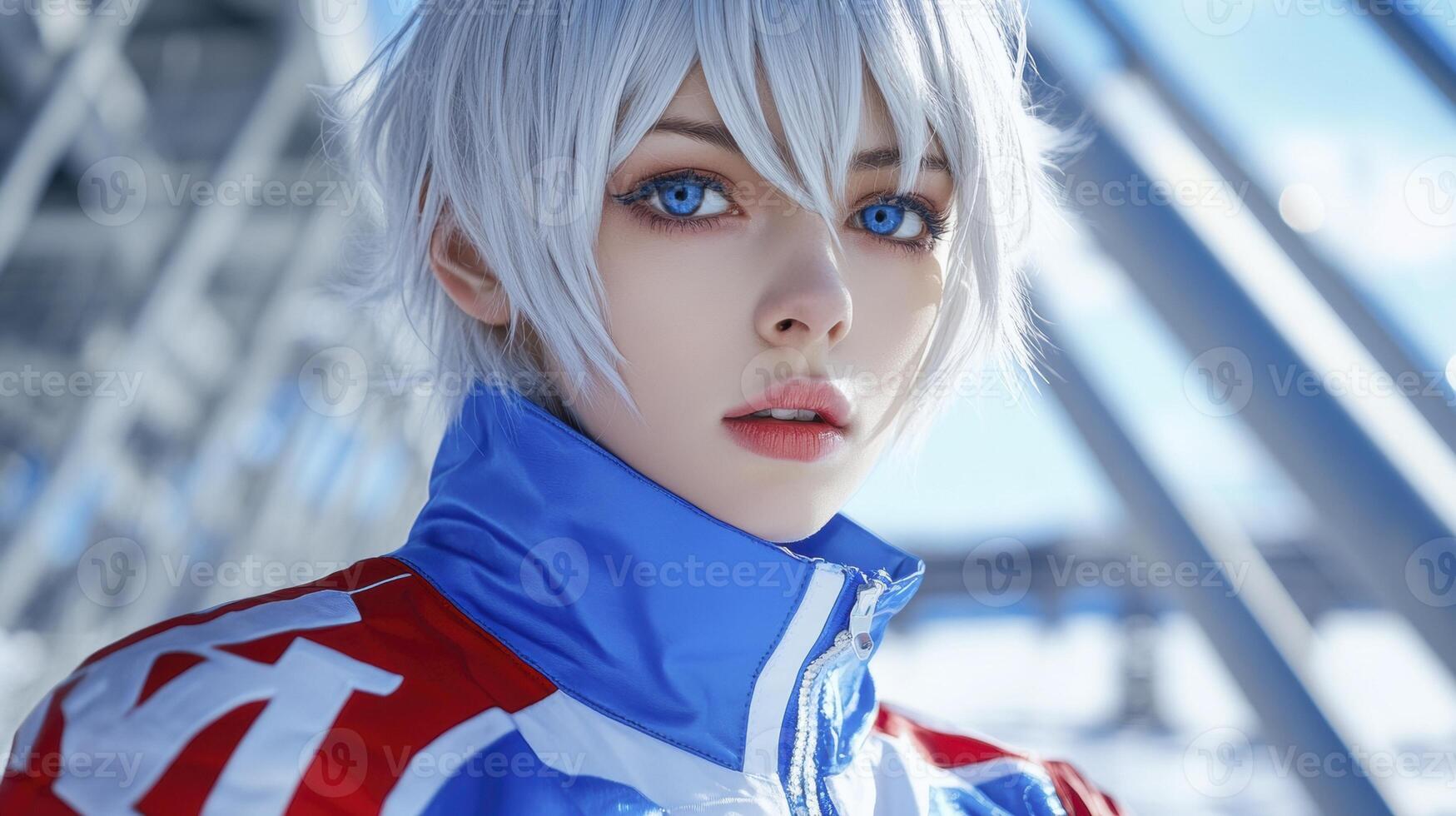 A cosplayer embodies a character's essence, bringing them to life with vibrant accuracy The intricate costume and makeup transform the individual into a believable representation of the game figure photo