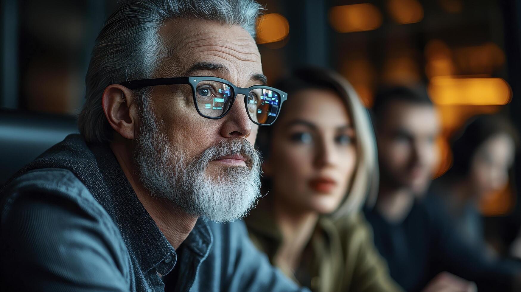 In a revolutionary leap, business professionals are leveraging cutting-edge smart contact lenses, seamlessly integrating real-time meeting data directly into their field of vision This photo