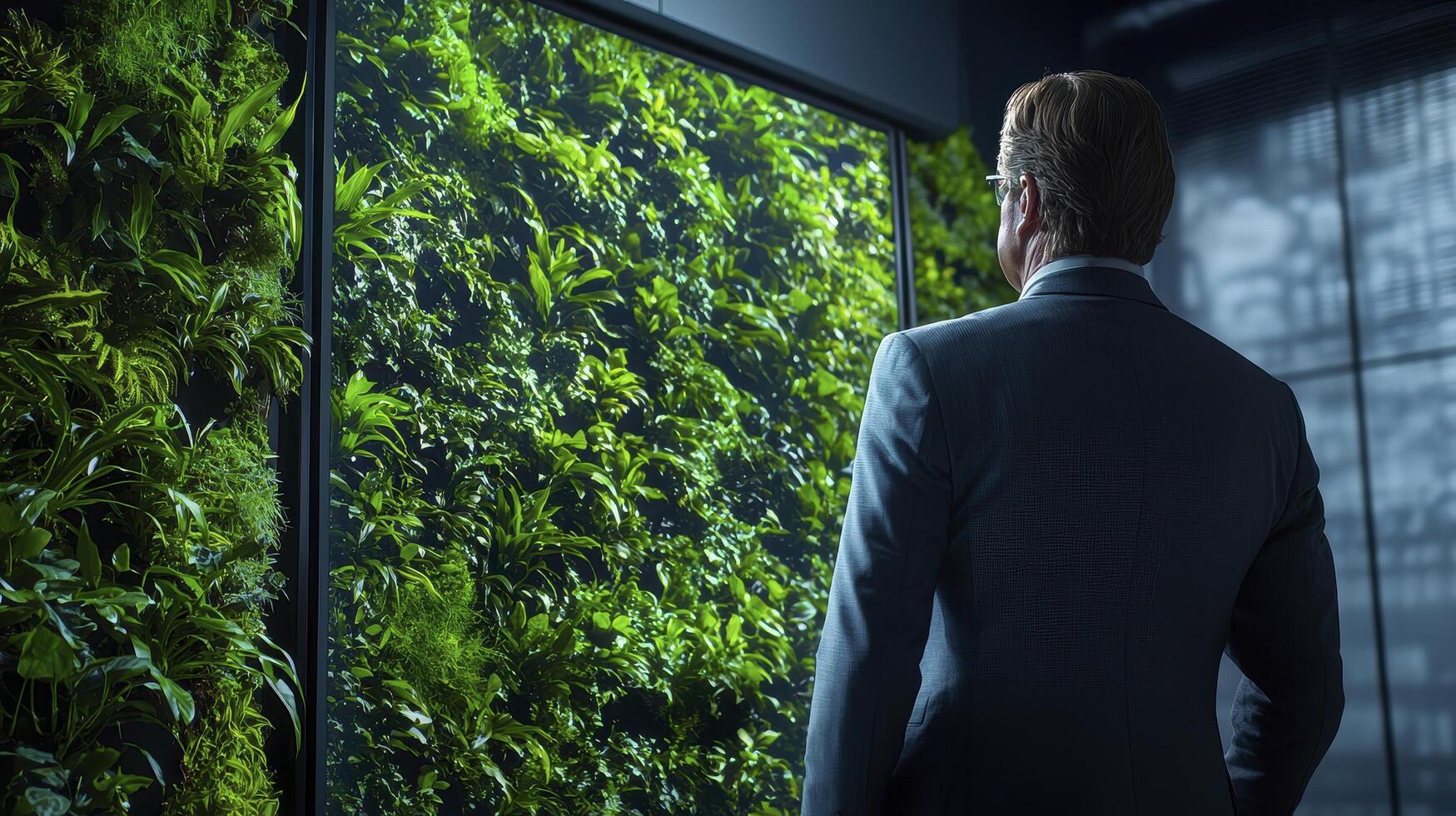 In a scene straight from tomorrow, a corporate leader is seen utilizing advanced telepresence technology, projecting a holographic image to connect with a dispersed global team, fostering innovation photo