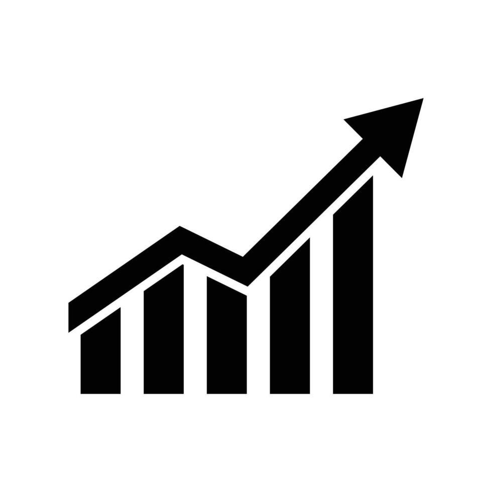 Growth icon. Growth arrow icon, business infographic icon, growth symbol. Growth icon isolated on white background. illustration. vector