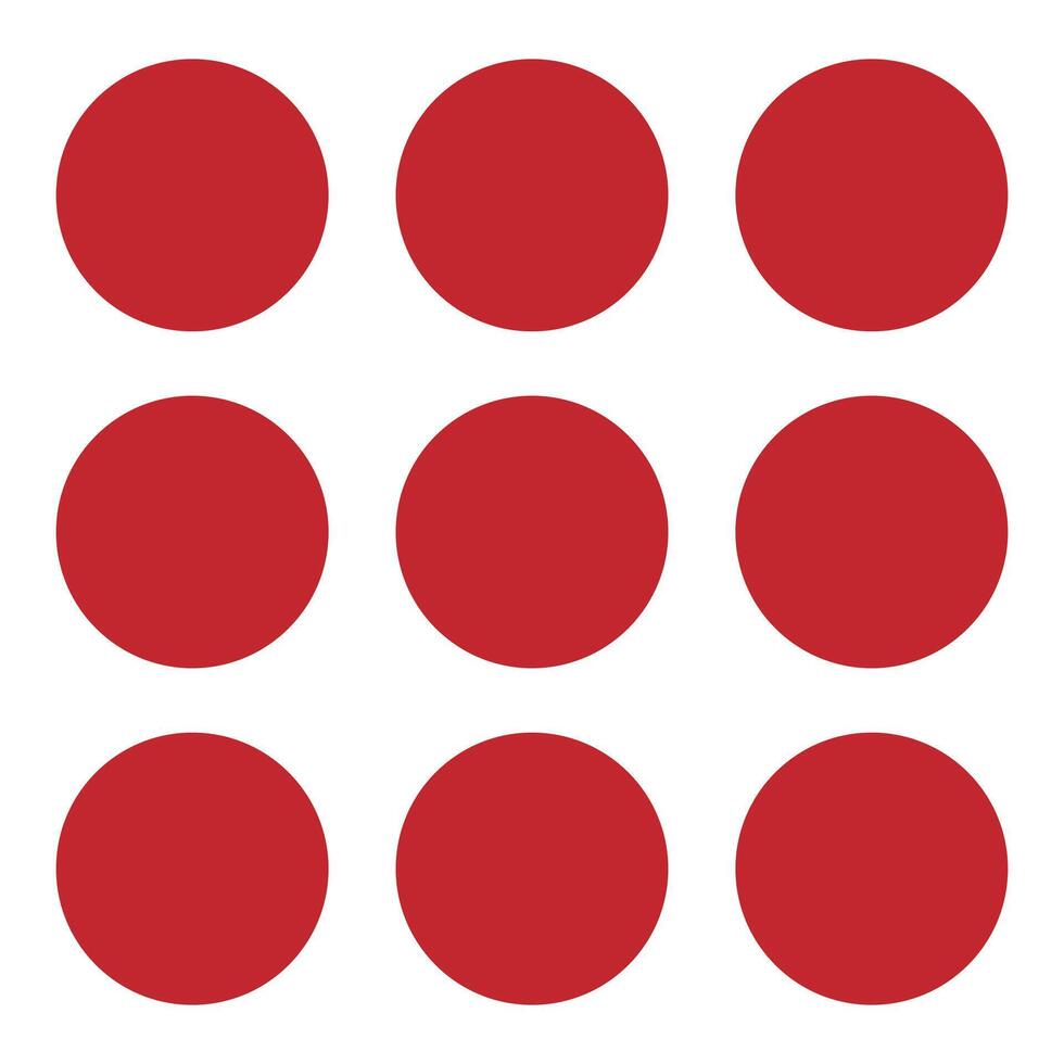 Set of circle icon . Filled circle flat icon image. Red circle button isolated on white background. Illustration graphic icon of circle. Solid style icon. vector