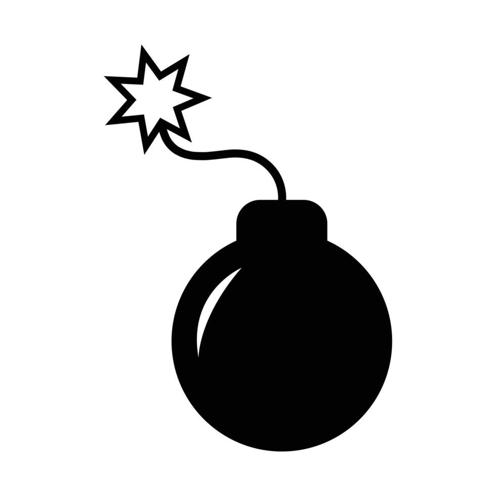 Bomb icon. bomb icon isolated on white background. Bomb icons graphic design symbols. Flat design style. Simple illustration. vector