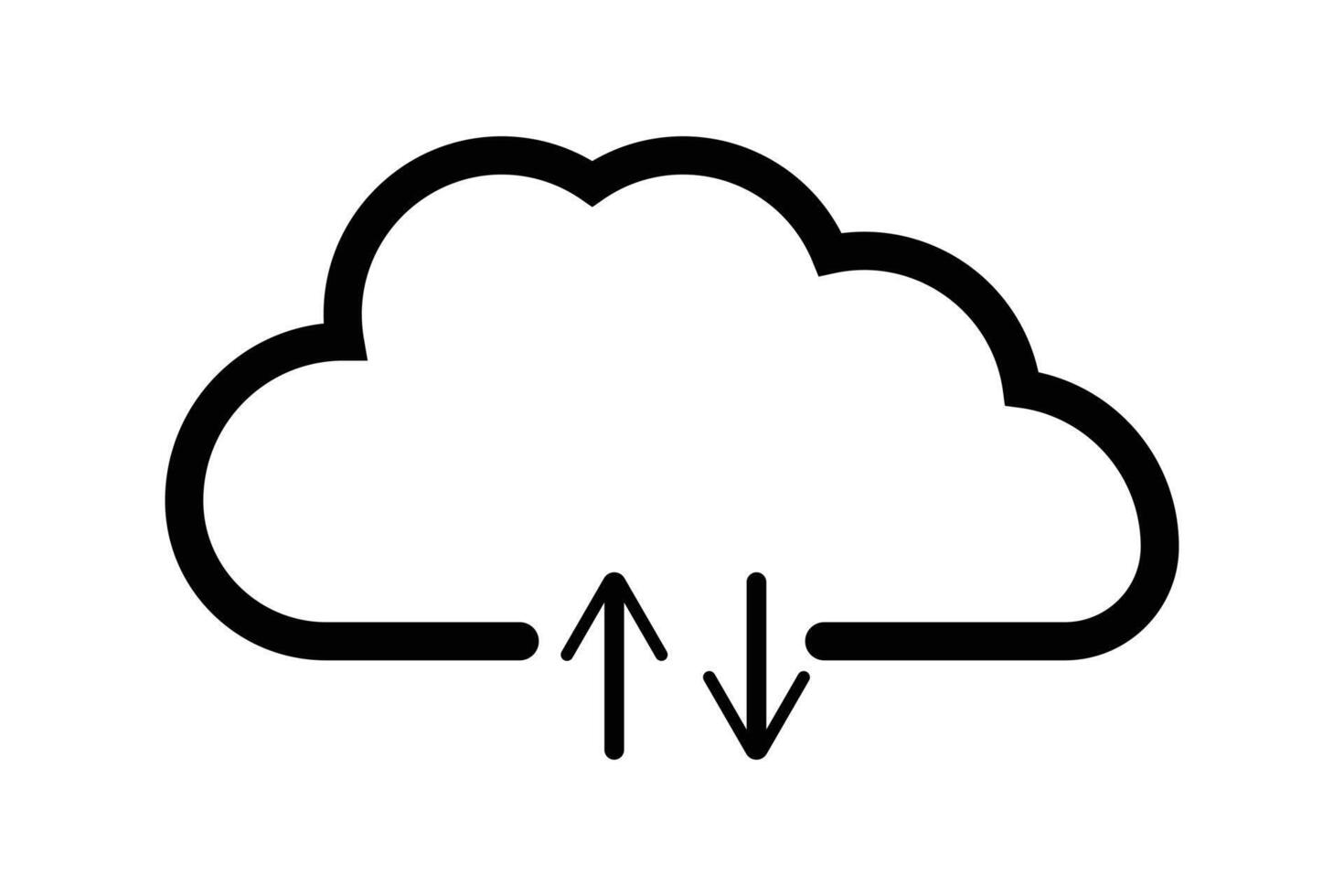 Cloud icon for web design, logo, mobile app. Weather forecast icon. Cloud computing icon. Cloud icon, , sign and symbol. Simple illustration. vector