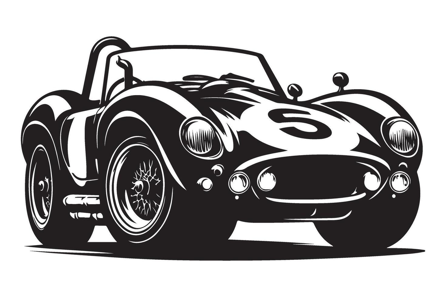 Vintage Racing Car Illustration for Automotive Enthusiasts and Collectors vector
