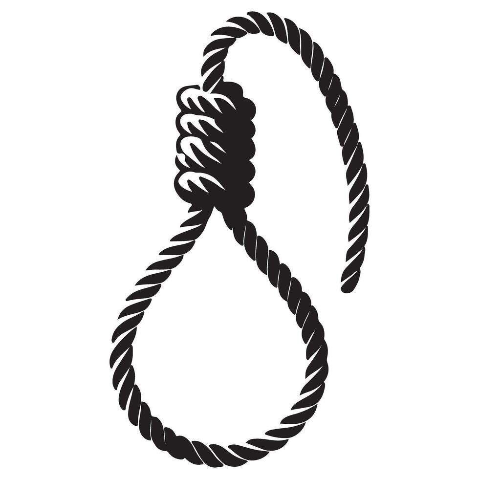 Illustration of a Hungman's Noose Depicting Hanging for Graphic Design vector