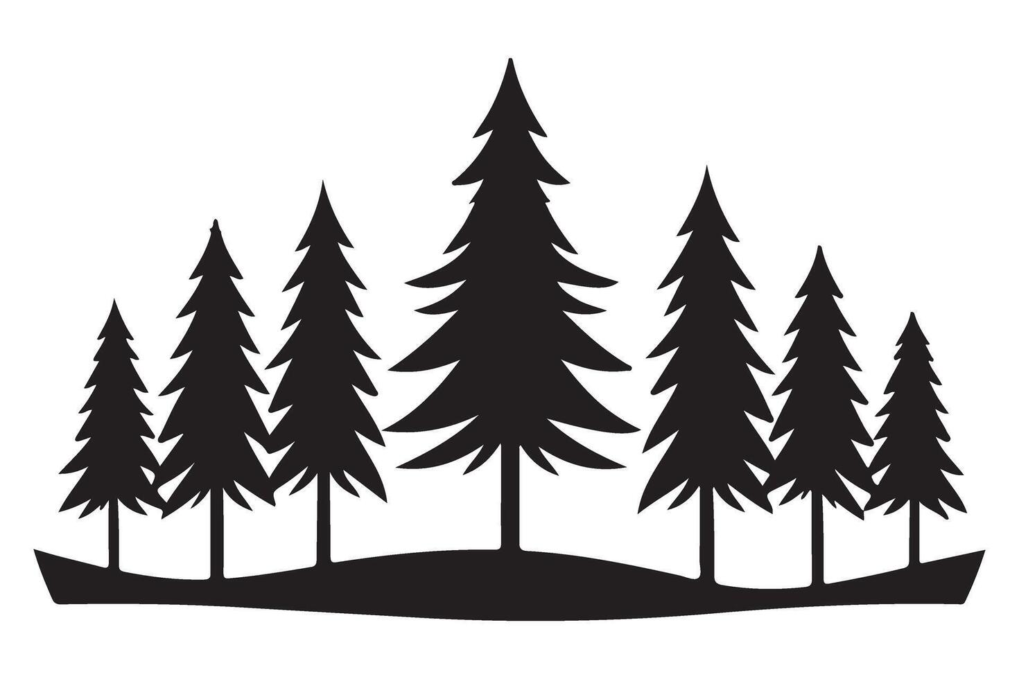 Pine Tree Forest Illustration for Nature and Woodland Designs vector