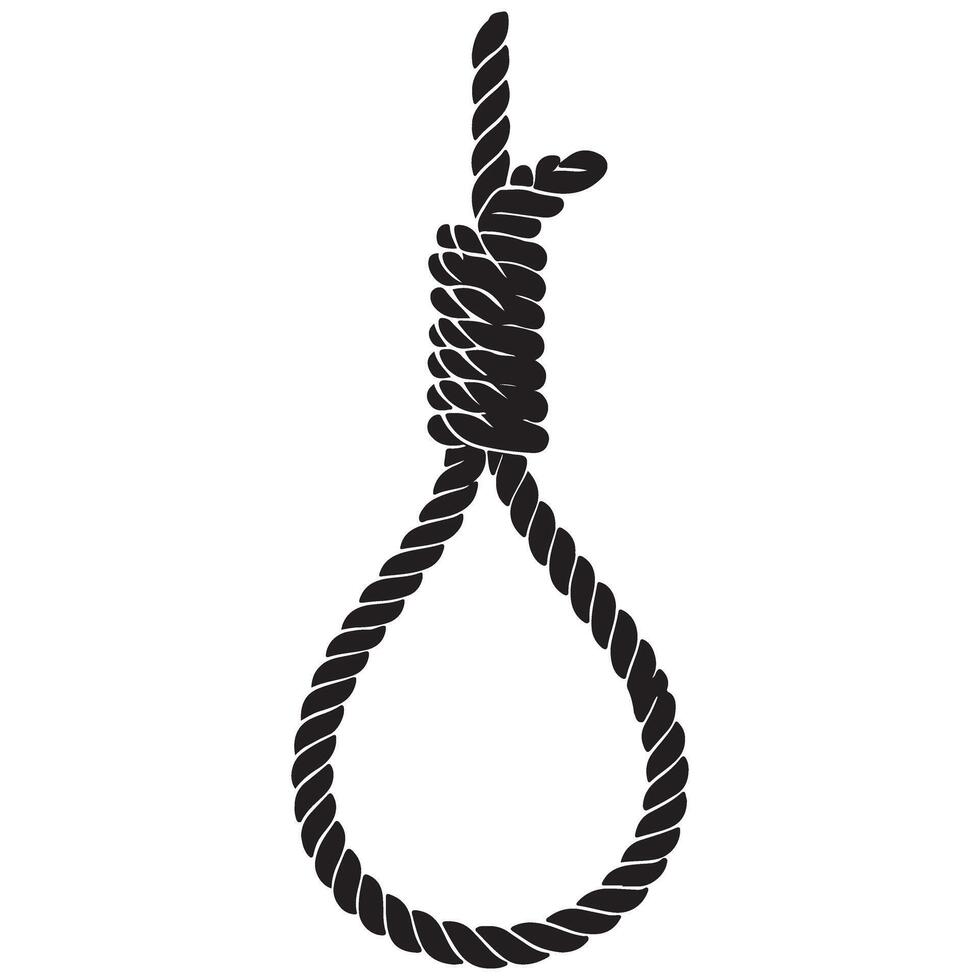 illustration of a noose isolated on a white background concept vector