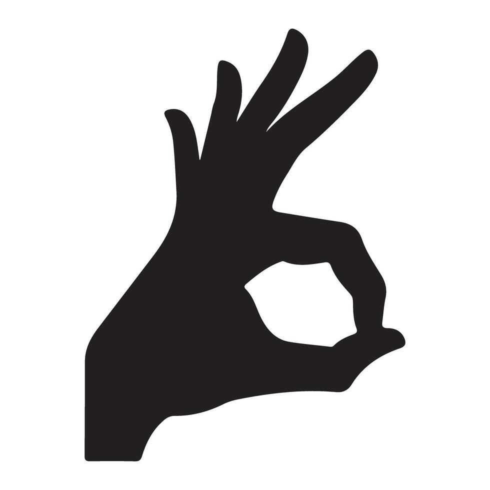 Elegant Hand Gesture Design Achieving Excellence and Superior Approval Concept vector