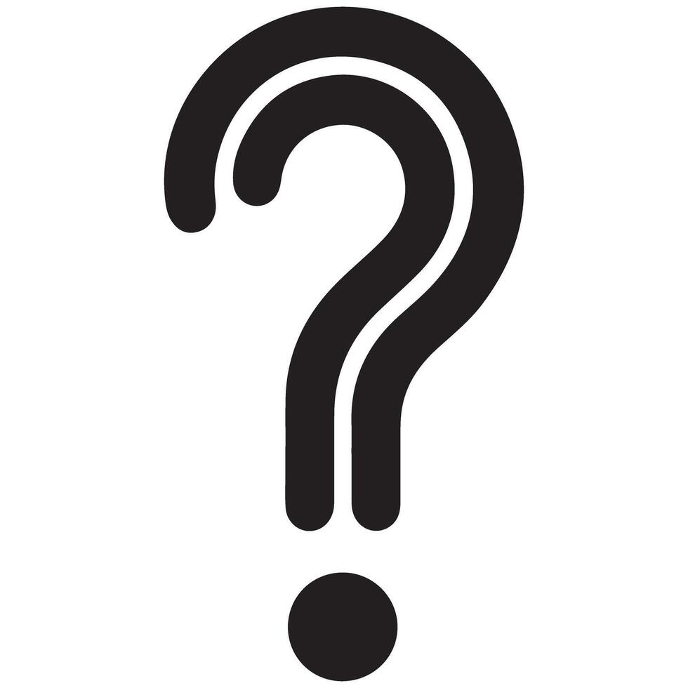 Elegant Question Mark Symbol for Creative Design Projects vector