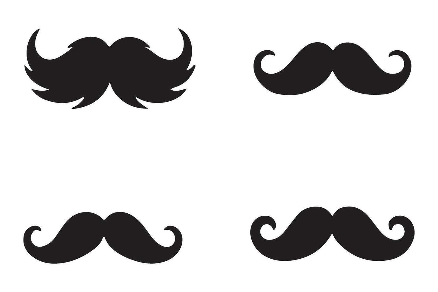 Variety of Mustache Designs Illustration for Barber Shop vector