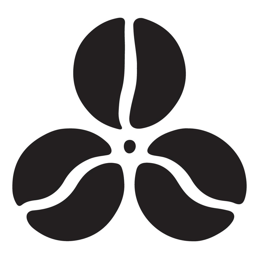 Coffee Bean Silhouette Trio Illustration Representing Coffee Culture and Aroma vector