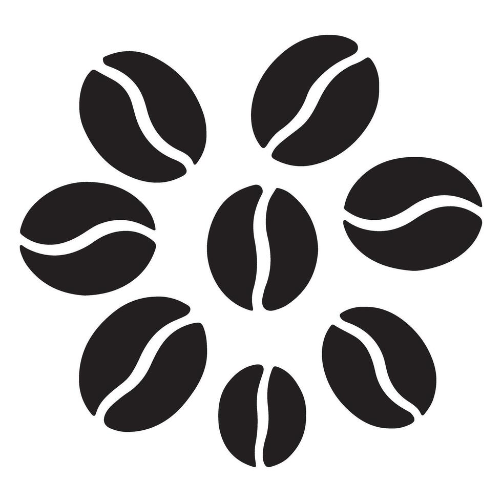 Floral coffee bean pattern graphic for coffee enthusiasts vector