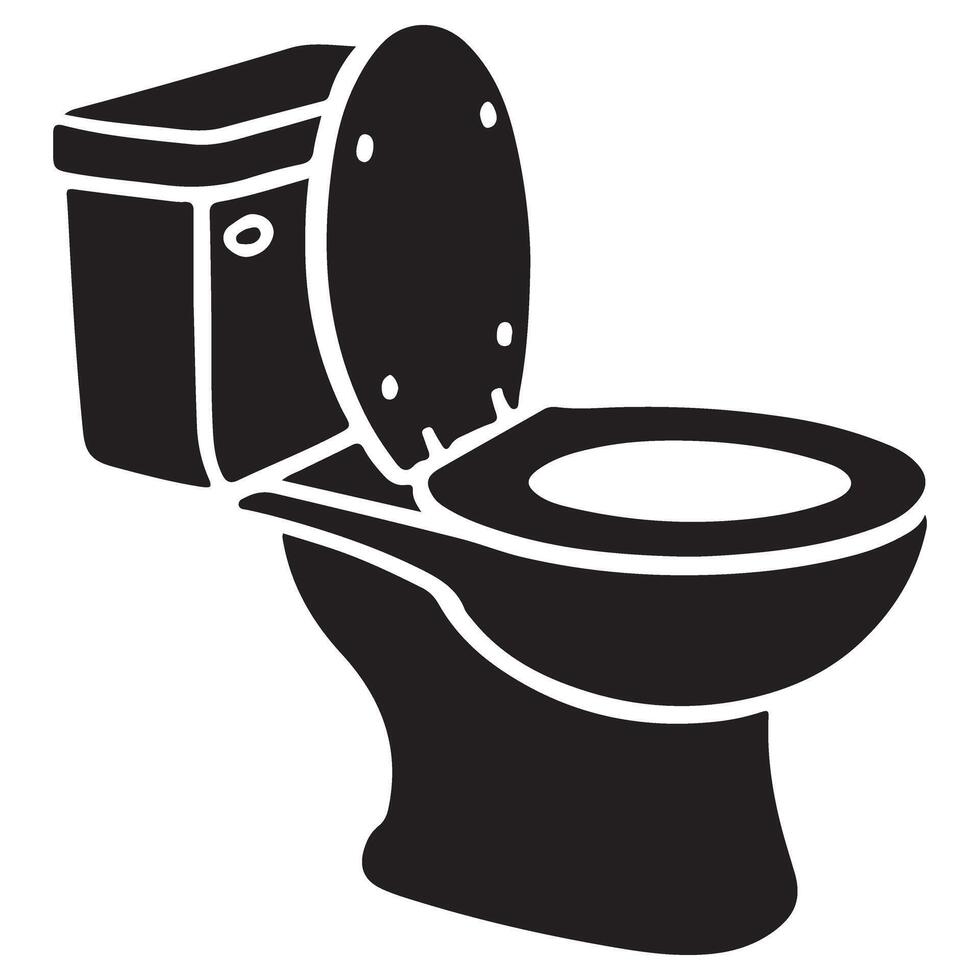 Classic Toilet Silhouette Illustration for Bathroom Design and Renovation vector