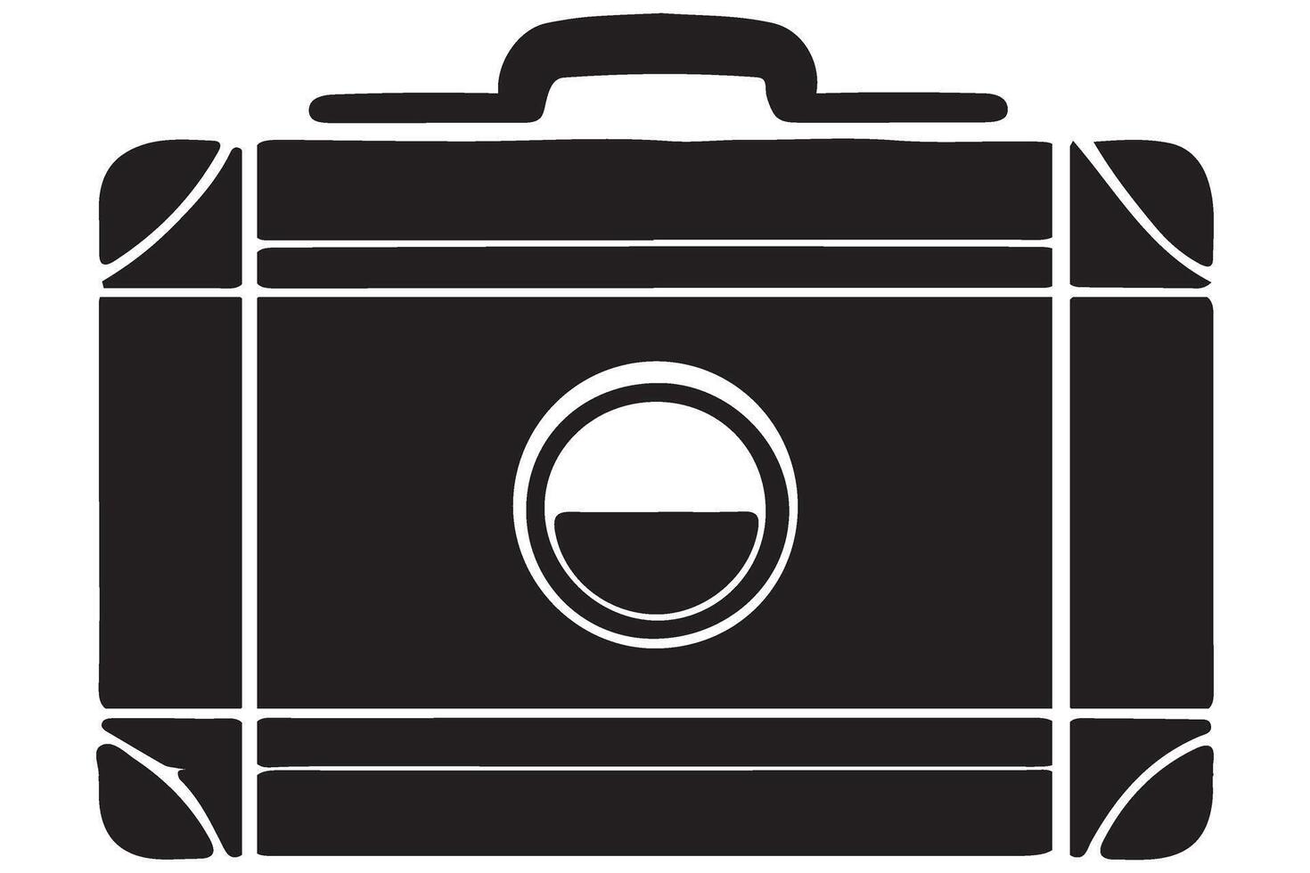 Stylish Silhouette Business Briefcase Image for Professional Use vector