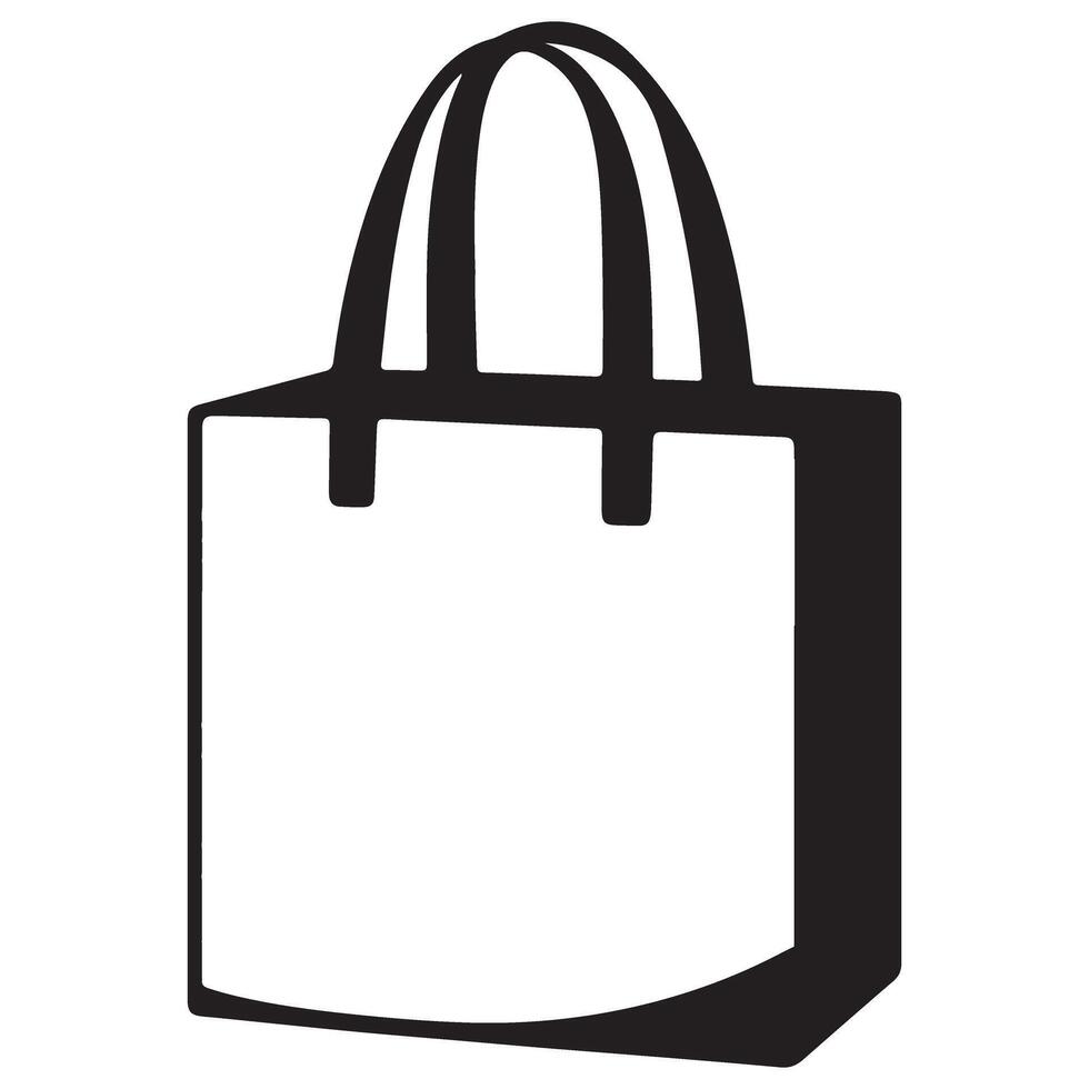 Realistic White Tote Bag Mockup for Customizable Design Presentation vector