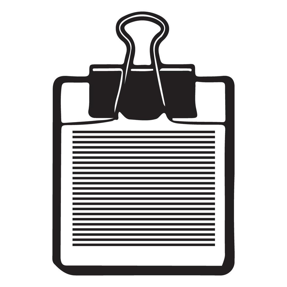 Clipboard with Lined Paper Sheet Illustration Graphic Design vector