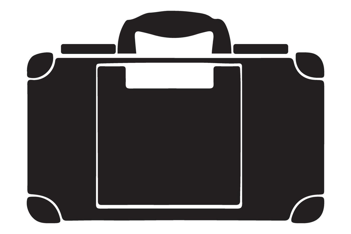Suitcase Silhouette Illustration Symbol Business Trip Travel Baggage vector