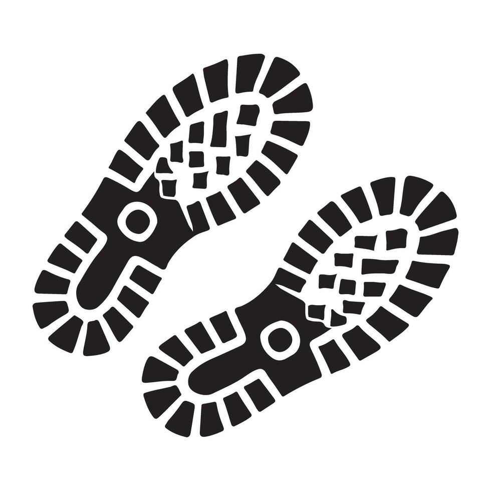 Simple Shoe Footprint Illustration for Creative Project Design vector