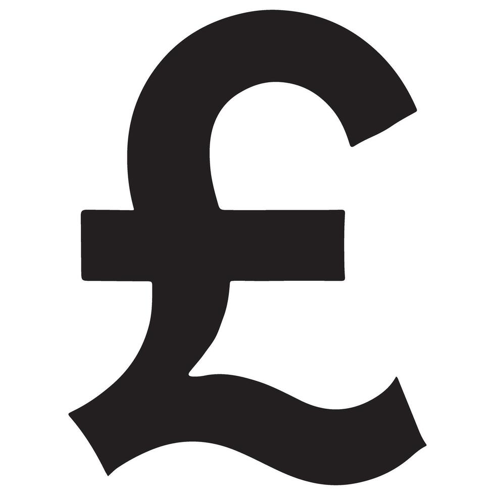 British Pound Symbol Sterling Currency Finance and Economic Element vector