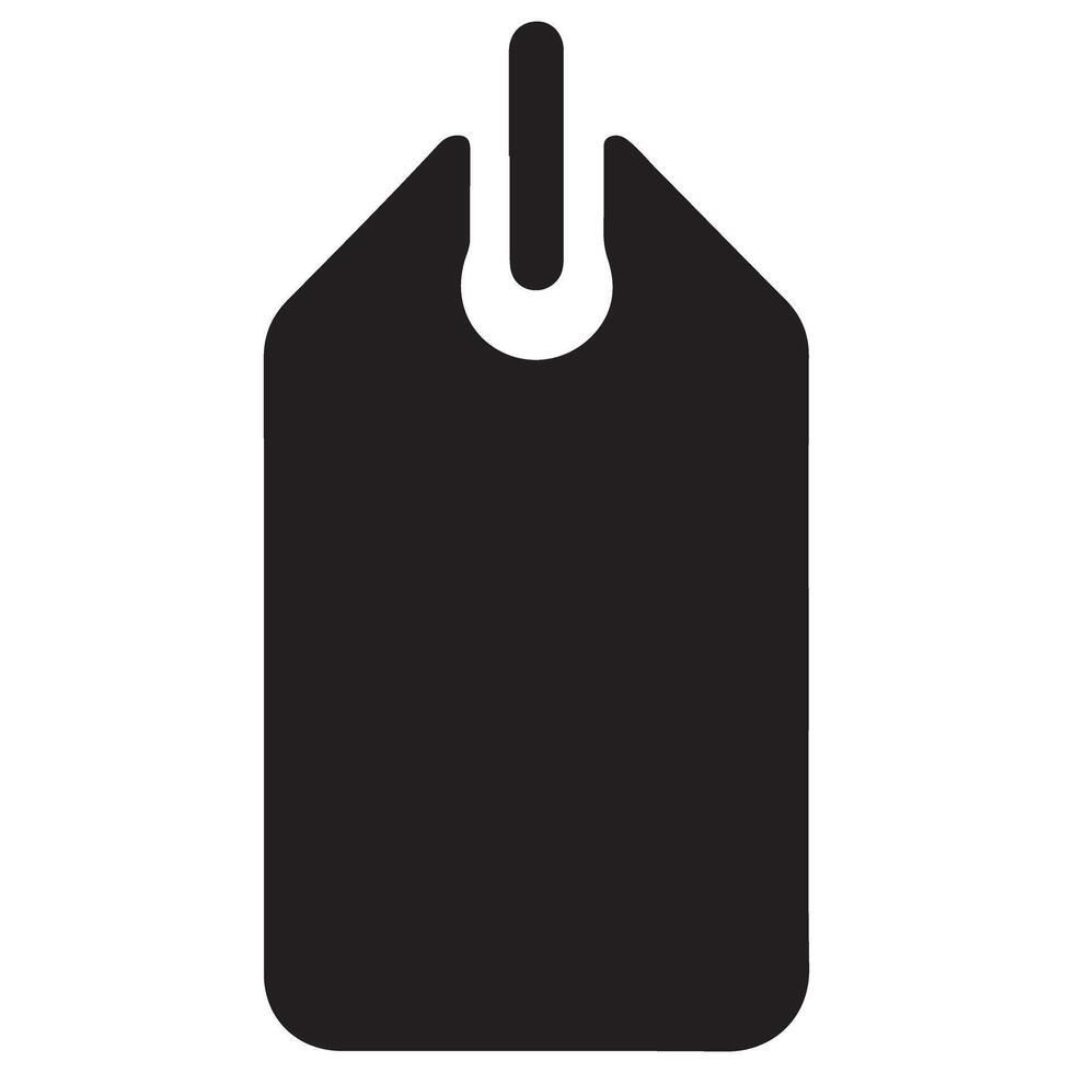 Basic Black Price Tag Silhouette Design Template Blank vector