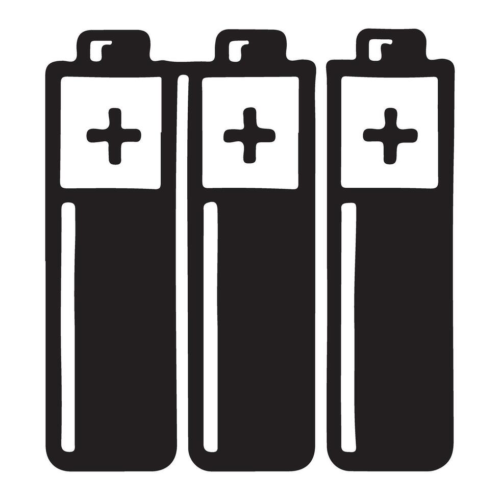 Battery Illustration Stacked for Power, Energy and Rechargeable Sources vector