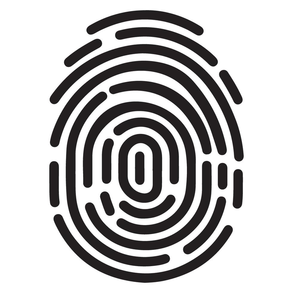 Detailed Fingerprint Illustration for Security and Identification vector