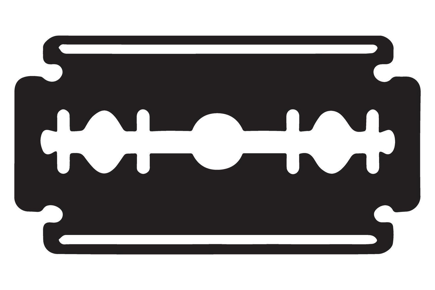Classic Razor Blade Illustration Design for Vintage Graphics vector