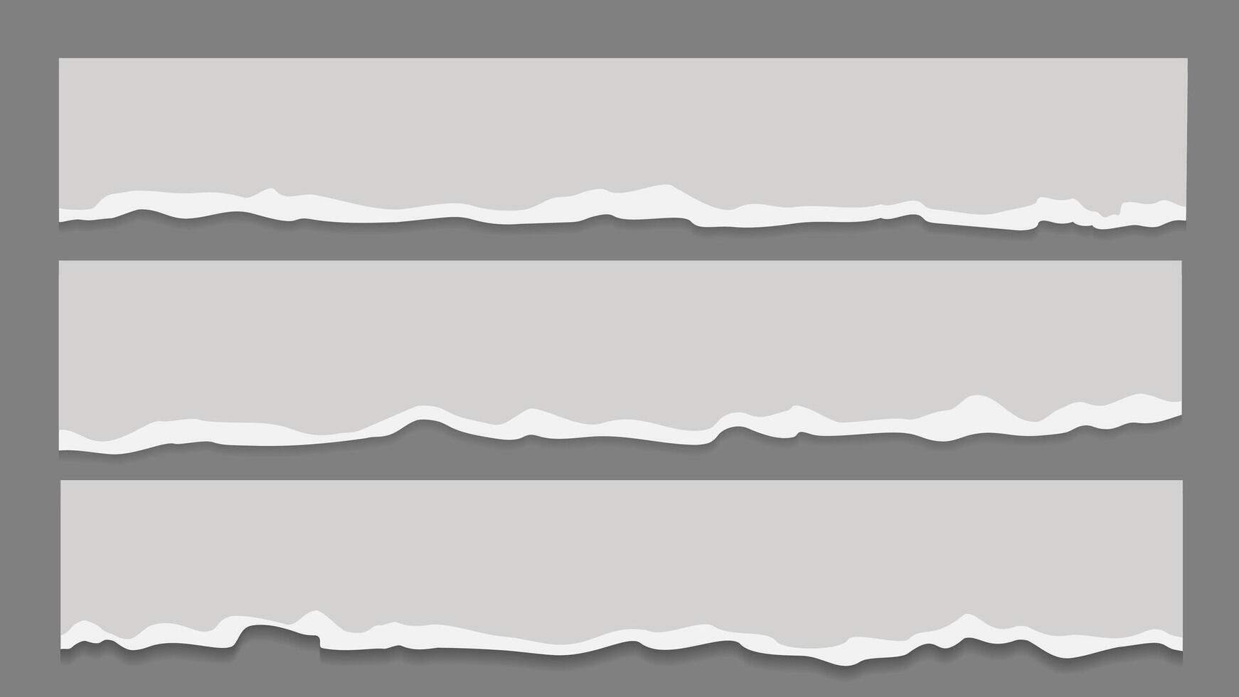 Torn paper sheets with ripped edges illustration vector