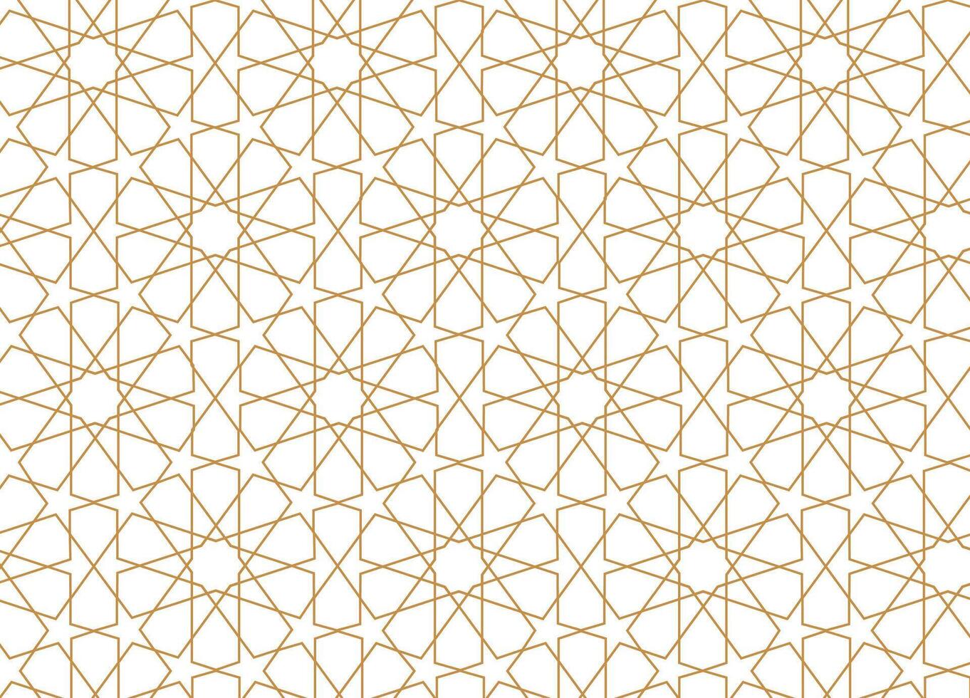 Seamless geometric gold luxury pattern in Arabian style background vector