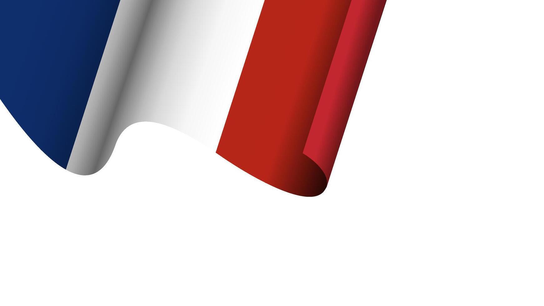 Flag of France wave motion illustration background vector