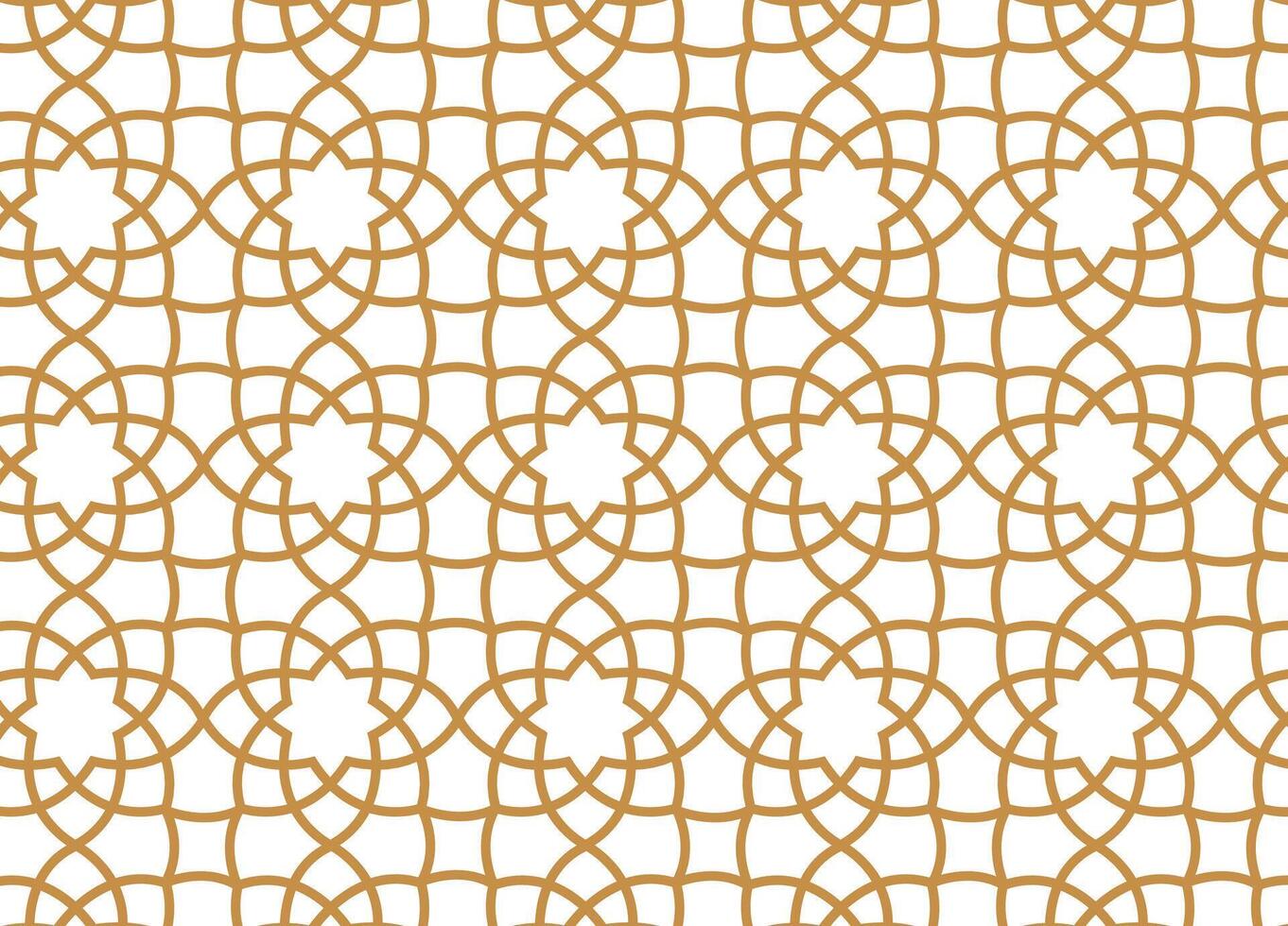 Abstract geometric Islamic pattern with gold outlines vector