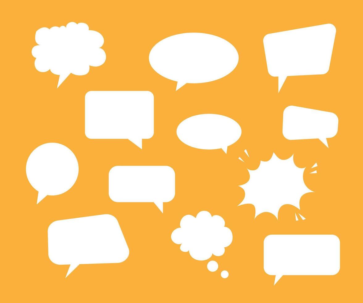 Set of speech comic buble icon for any use vector