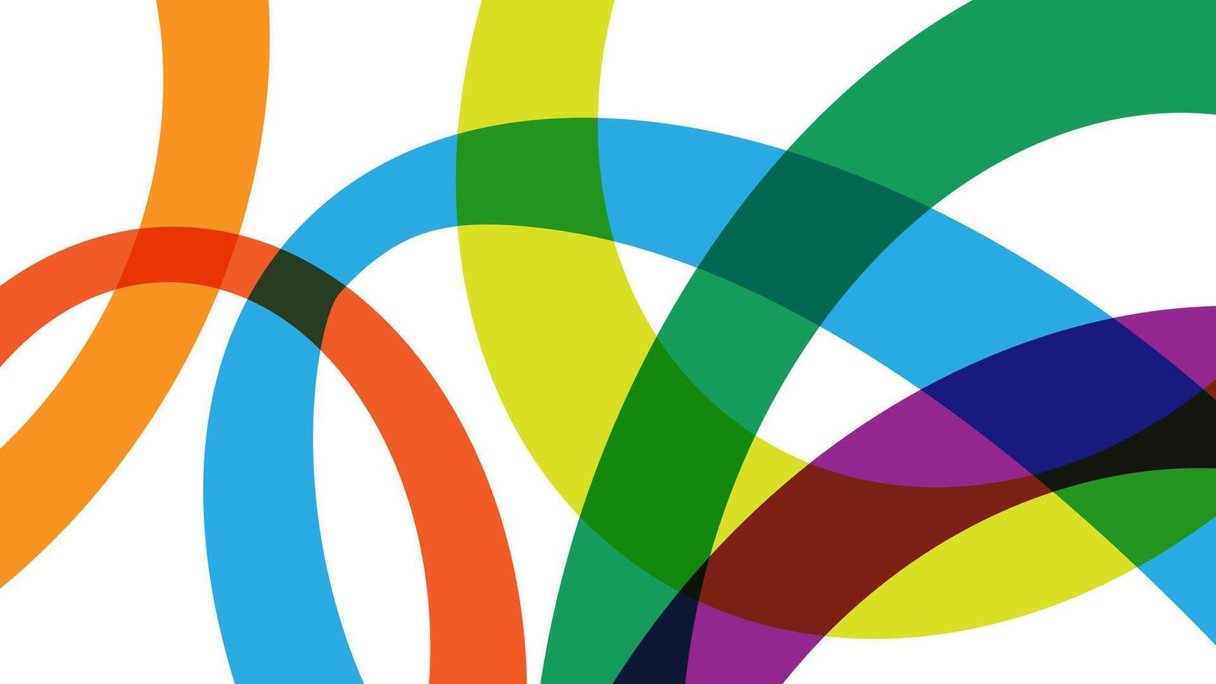 Abstract geometric transparent dynamic arc shape colorful background vector