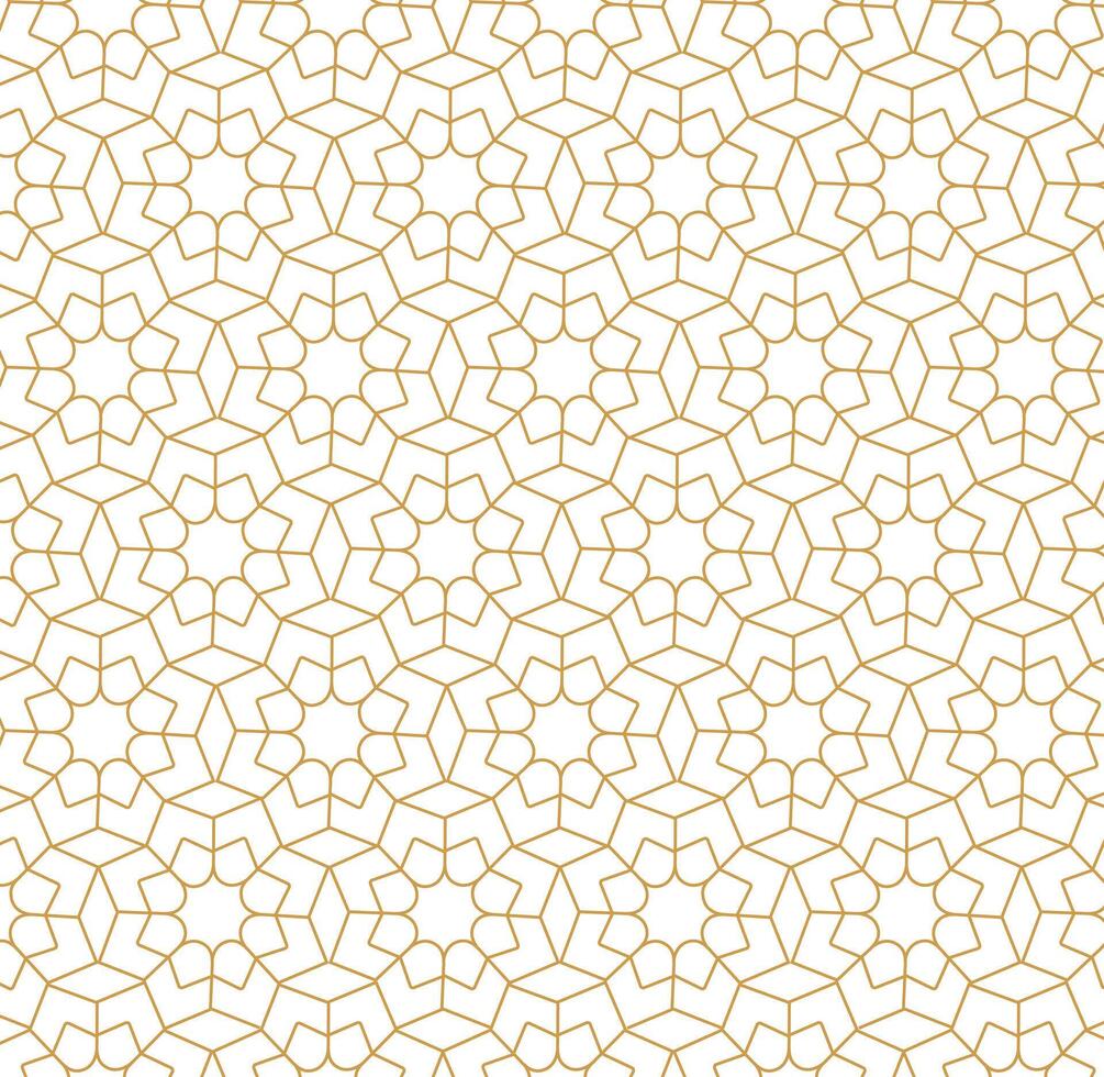 Seamless gold luxury pattern in Islamic style background vector