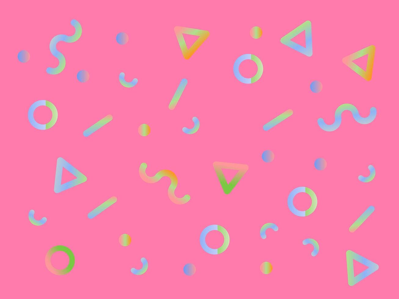 Abstract geometric outline shape with vivid color vector